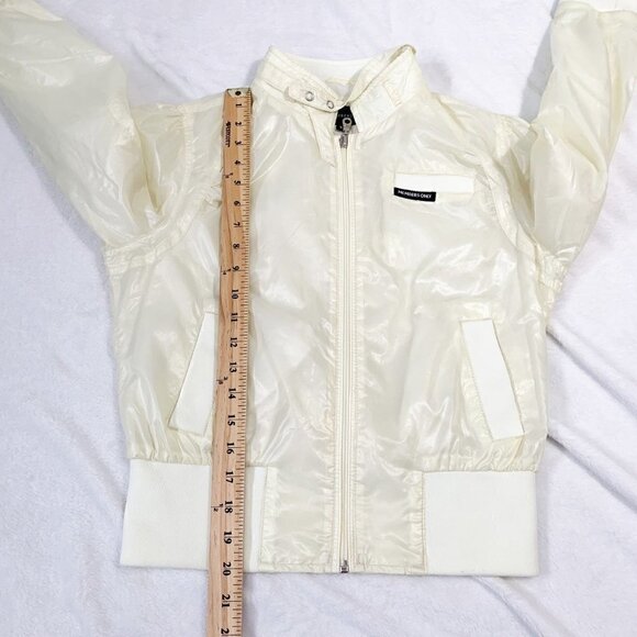 MO x Members Mark pale yellow long sleeve crop length full zipper jacket - Picture 10 of 10